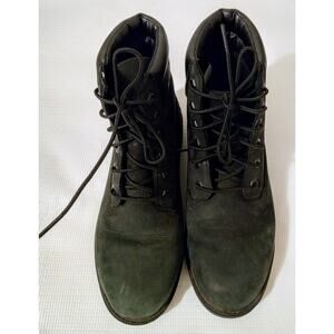 Timberland Linden Woods Leather 6-Inch Waterproof Boots Black Outdoor Women 8.5